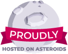 uberspace badge - hosting on asteroids